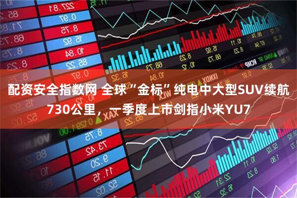 配资安全指数网 全球“金标”纯电中大型SUV续航730公里，一季度上市剑指小米YU7
